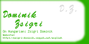 dominik zsigri business card